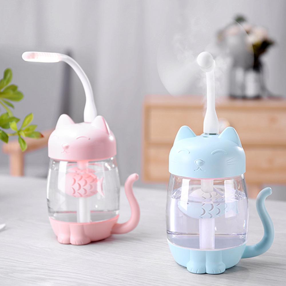 Cute pet cat three-in-one humidifier USB desktop office