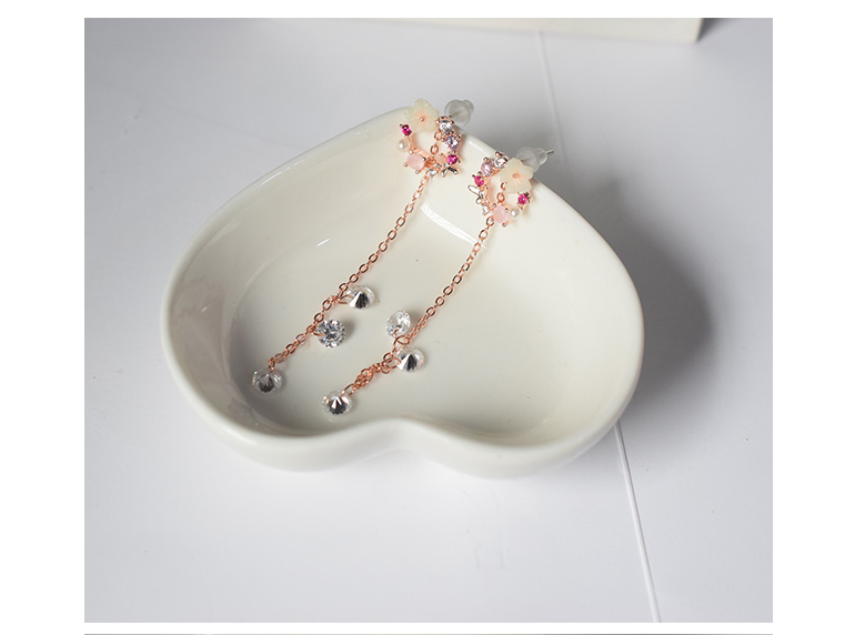 Flower shell fringed circle rhinestone