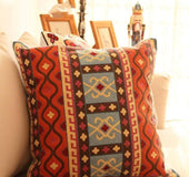 Embroidered floral vintage pillow