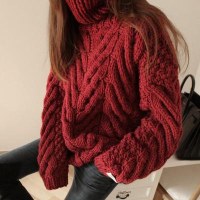 Turtleneck knit sweater