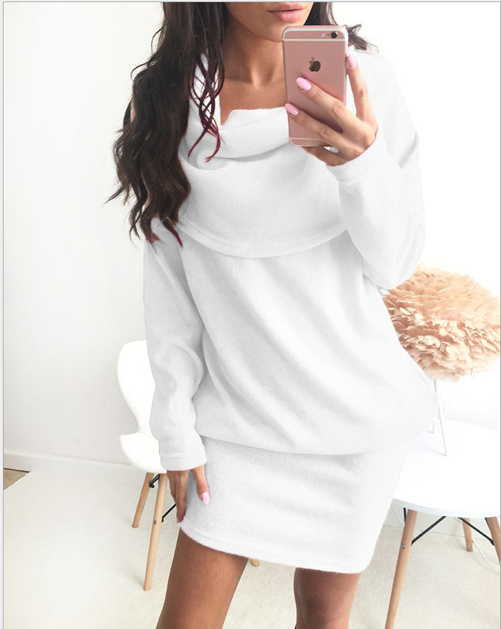 autumn and winter fashion dress popular anti-collar sweater