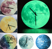 30cm creative luminous wall clock luminous moonlight wall clock wall acrylic waterproof wall clock