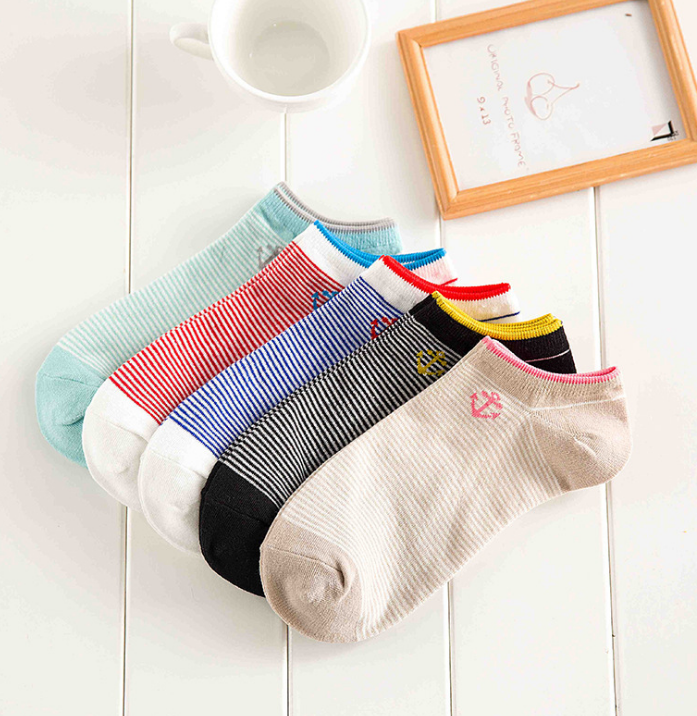 5 pair High Quality Cute Cat Striped Women Socks