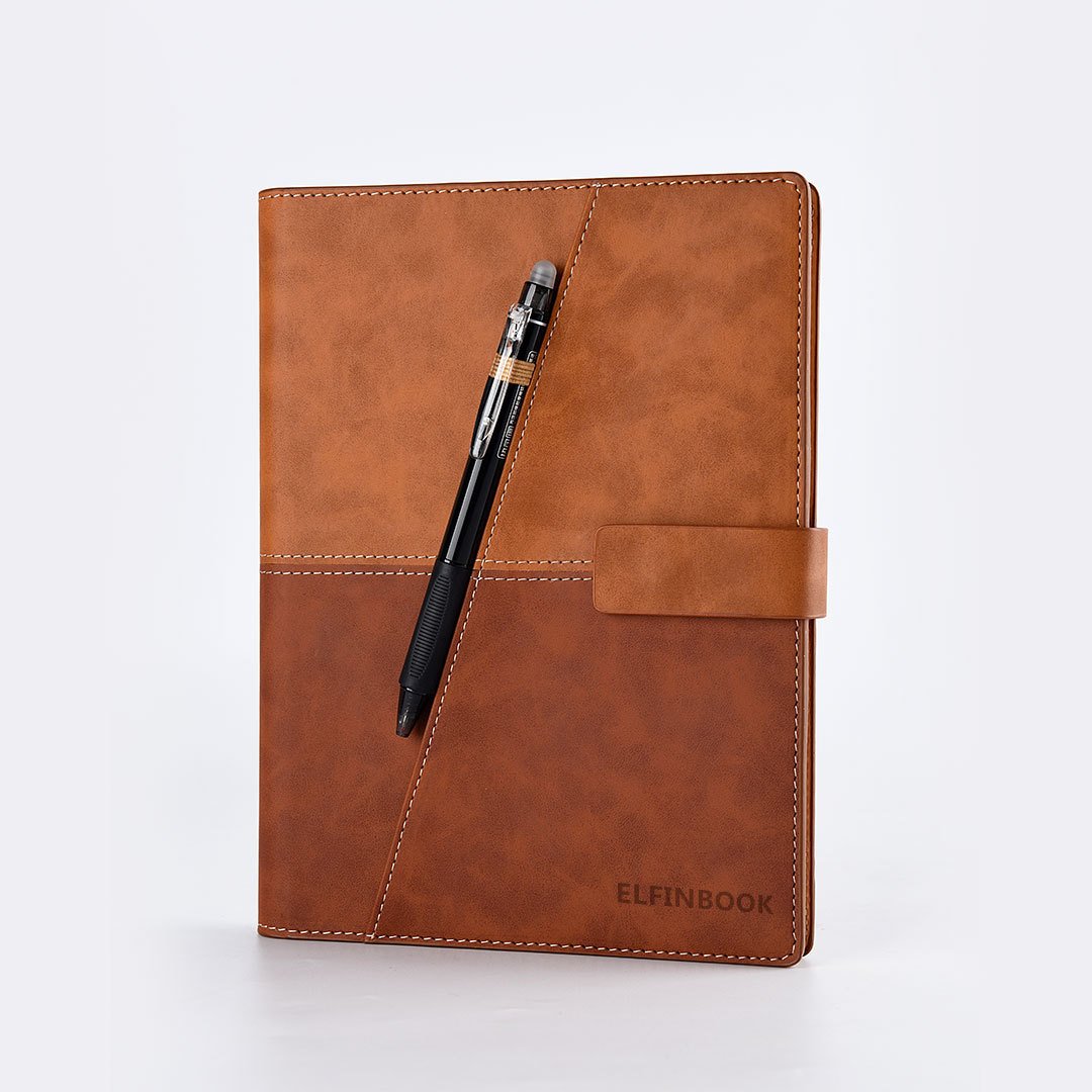 Elfinbook X leather surface App backup management smart paper notebook repeatable writing painting handwriting