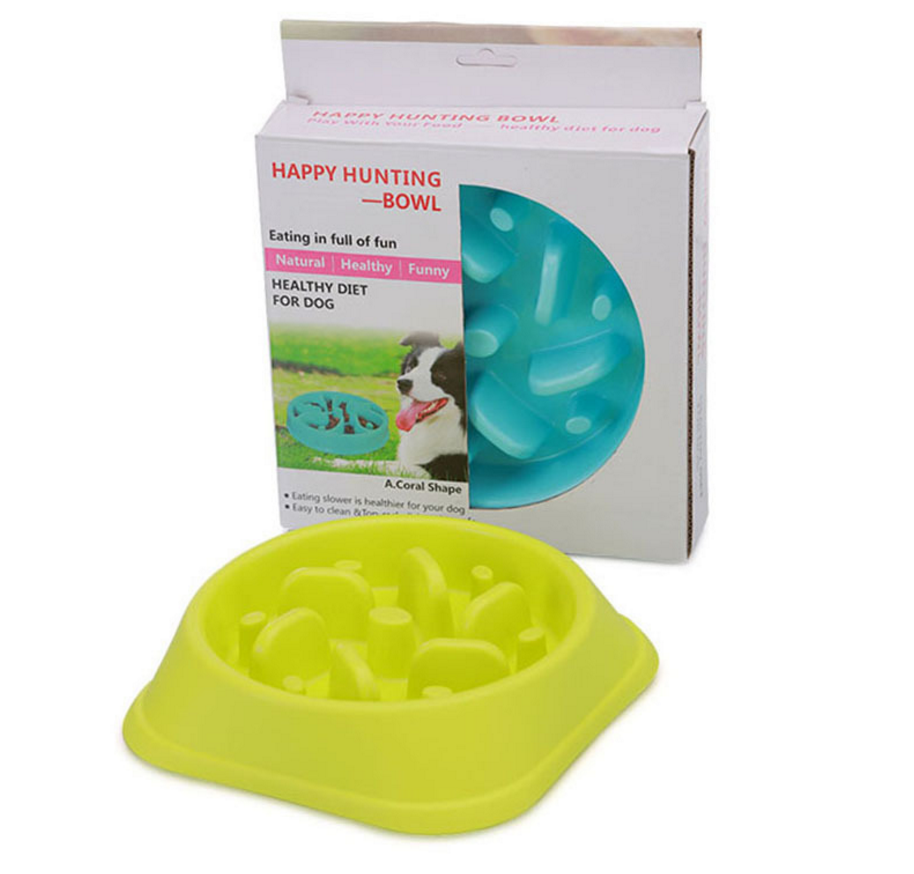 Pets Bowl Food Water Feeding Slow Travel Anti-choke Bowl Portable Dish for Dogs Cat Water Feeder