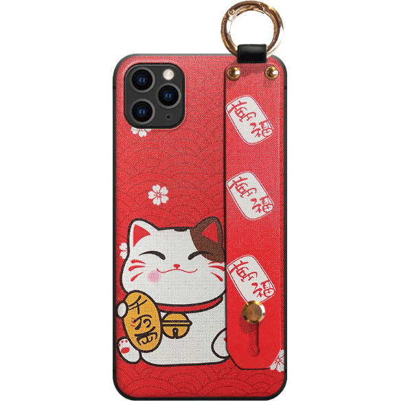 Lucky Cat   with Hand Strap and Key Chain  | IPhone