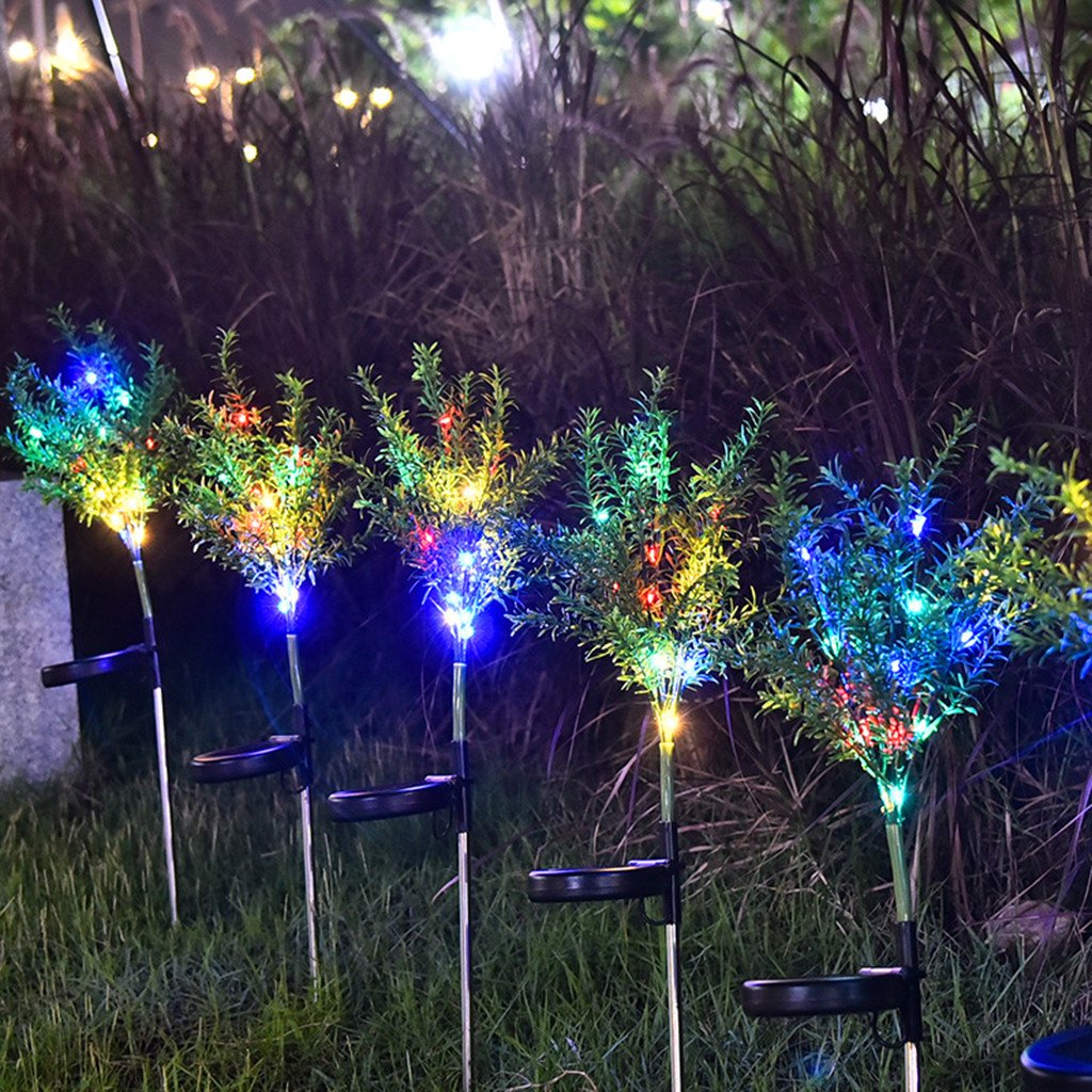 Garden landscape with lawn light