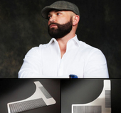 Beard styling template grooming tool beard brush stainless steel