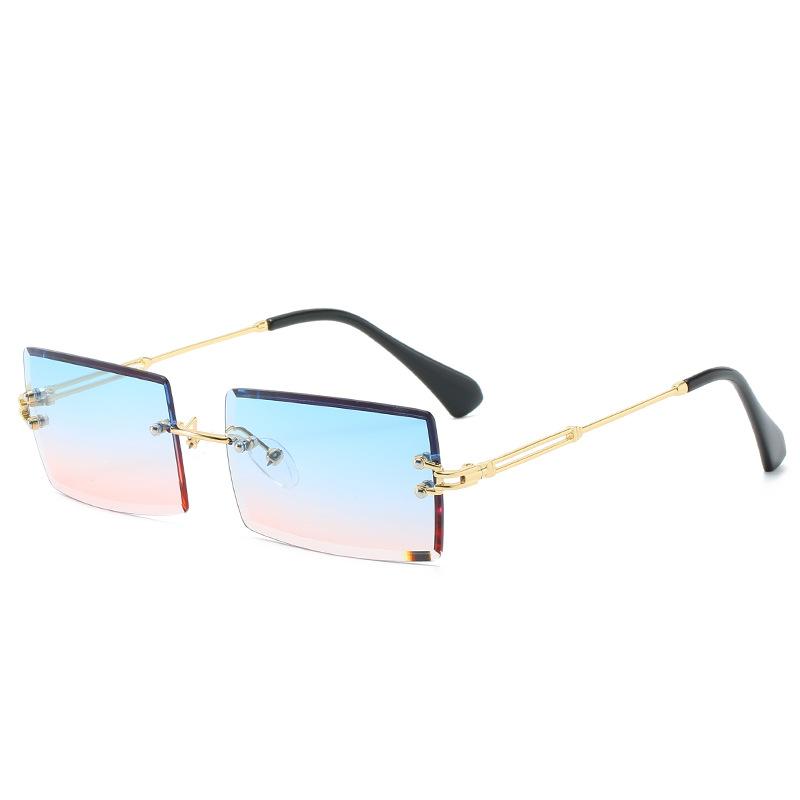 Rimless Rectangle Sunglasses Square