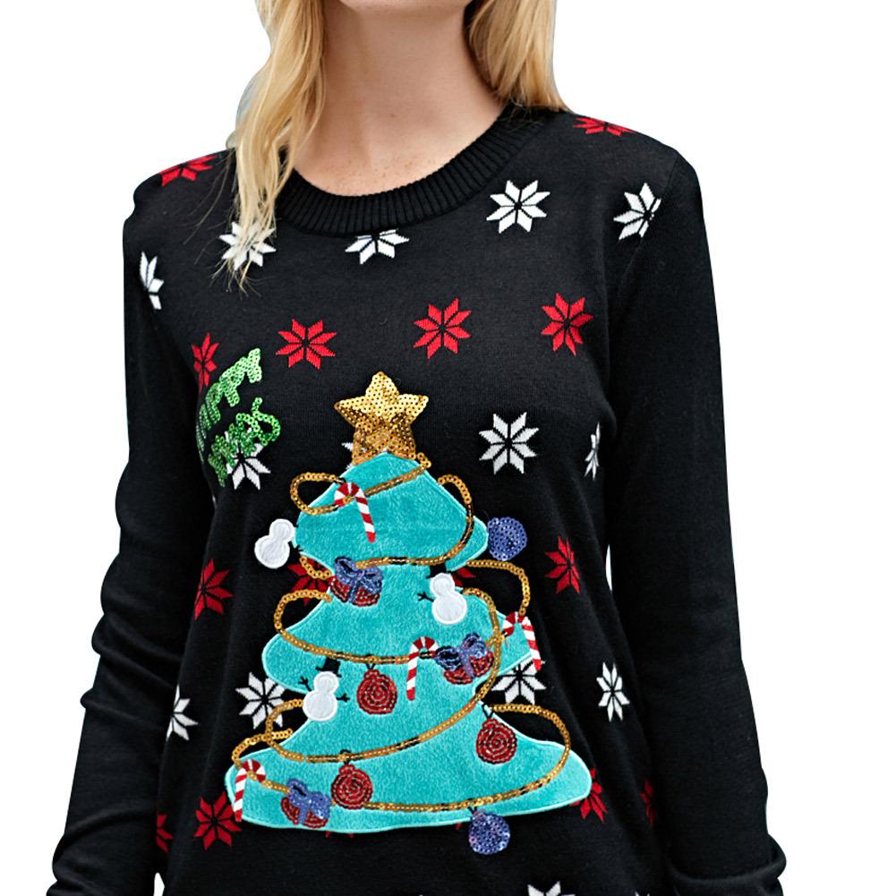 Christmas tree pullover knit sweater
