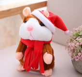 16cm Christmas Talking Hamster Plush Toy Interactive Sound Record Plush Hamster Stuffed Toys for Children Kids Christmas Gift