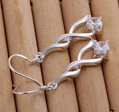 Crystal Spiral Drop Earrings