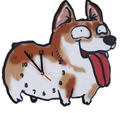 Cute funny kirky clock wall clock children''s room kindergarten pet shop dog decorative creative clock wall clock