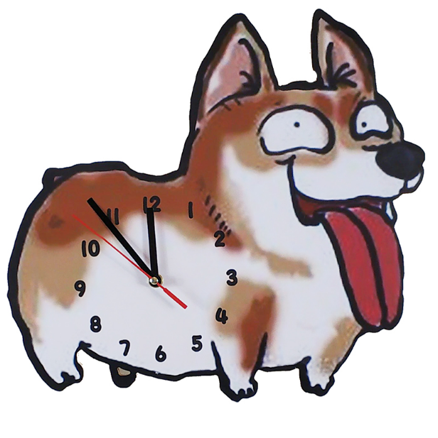 Cute funny kirky clock wall clock children''s room kindergarten pet shop dog decorative creative clock wall clock