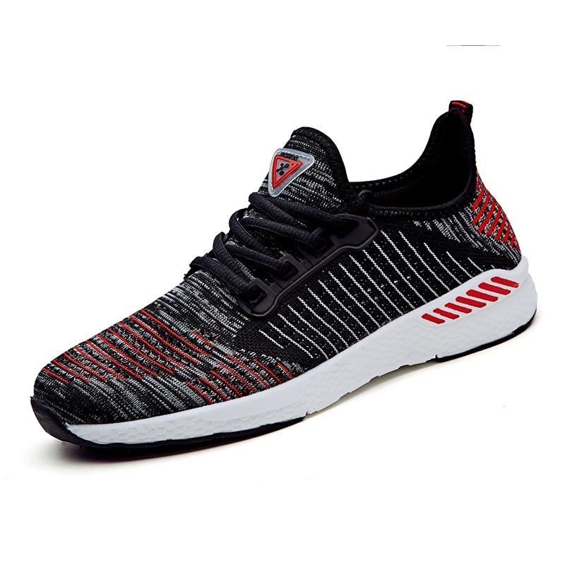 Flying woven low-top sports running shoes Korean version of the wild comfortable fashion trend sports shoes