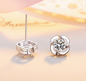 Sterling silver clover earrings