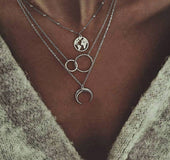 Collar De Mapa Lunar Multicapa