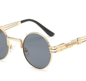 Gold Metal Fashion Steampunk Sunglasses