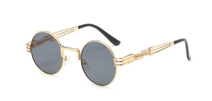Gold Metal Fashion Steampunk Sunglasses