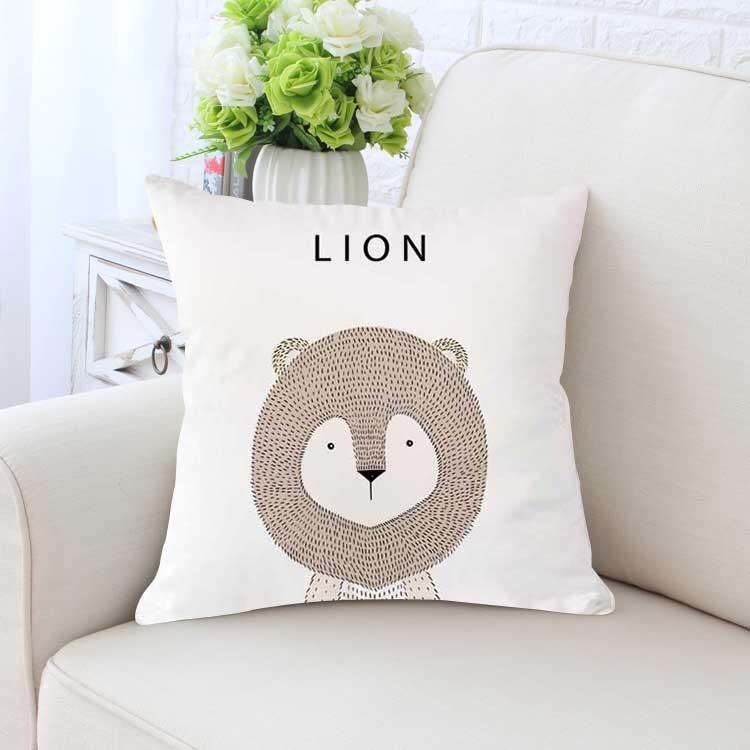 Cartoon animal pillowcase Short plush