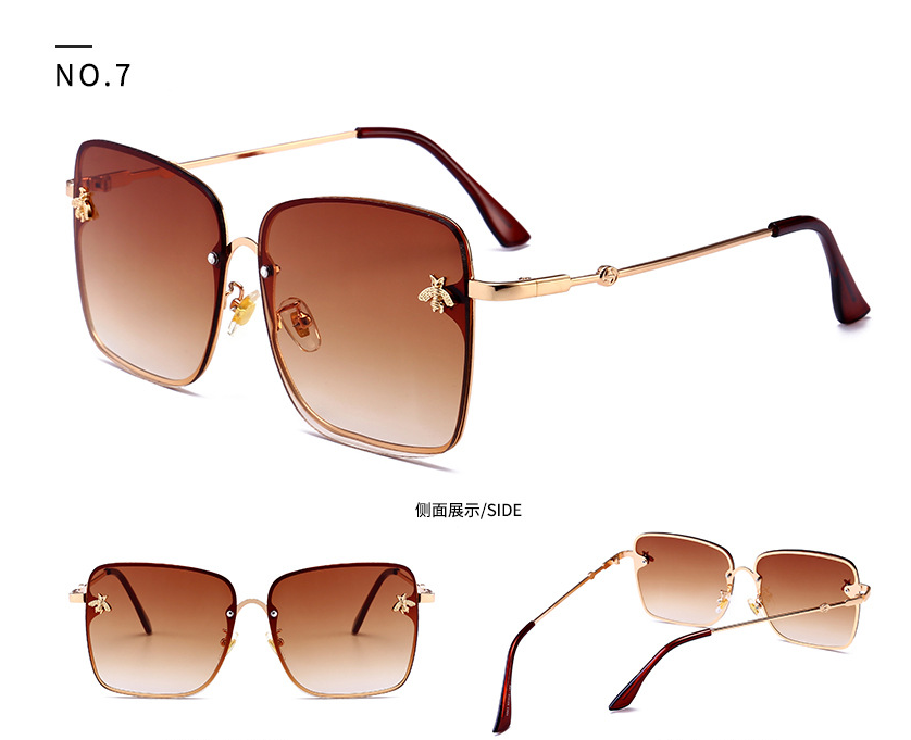 Metal frame bee decorative sunglasses