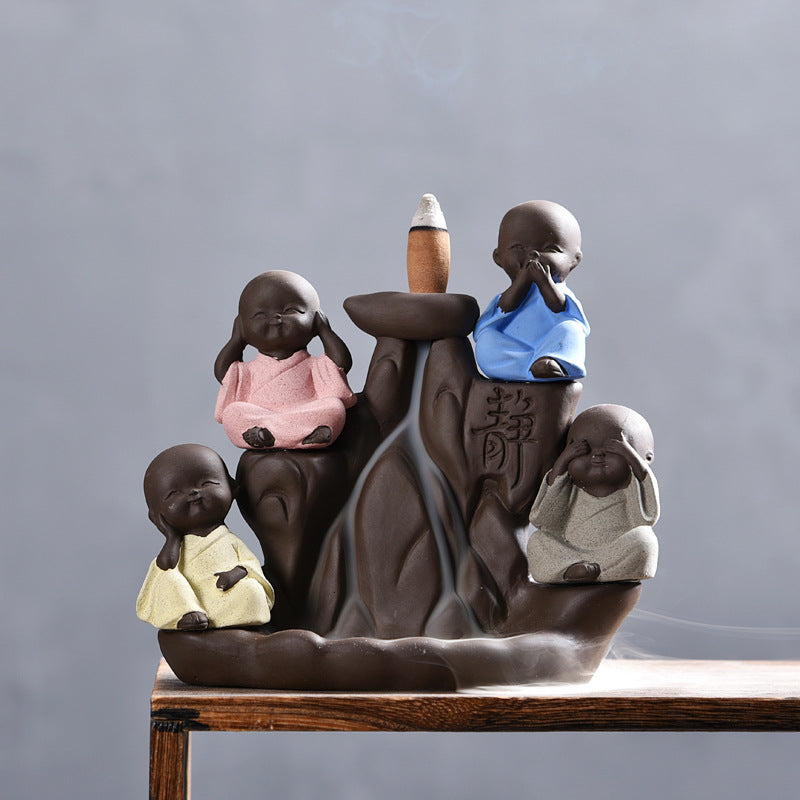 Backflow incense burner decoration
