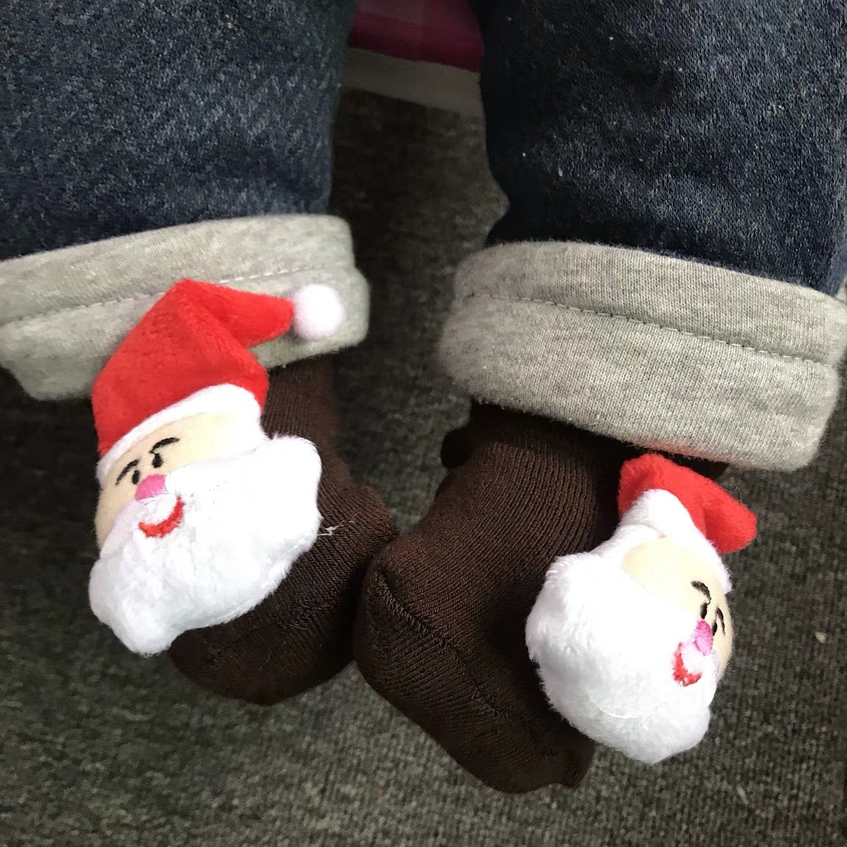2 Pack Christmas Santa and Christmas Bell Booties