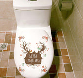 Christmas window decoration deer head