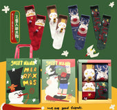 Coral velvet Christmas stocking