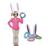 Inflatable rabbit head ring