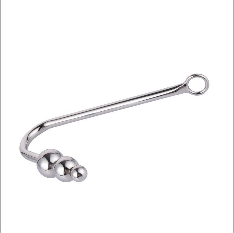 Metal stainless steel three ball anal hook adult fun supplies