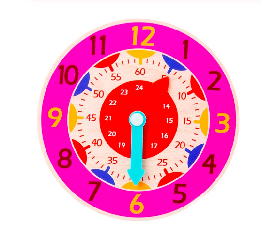 Children Montessori Wooden Clock Toy