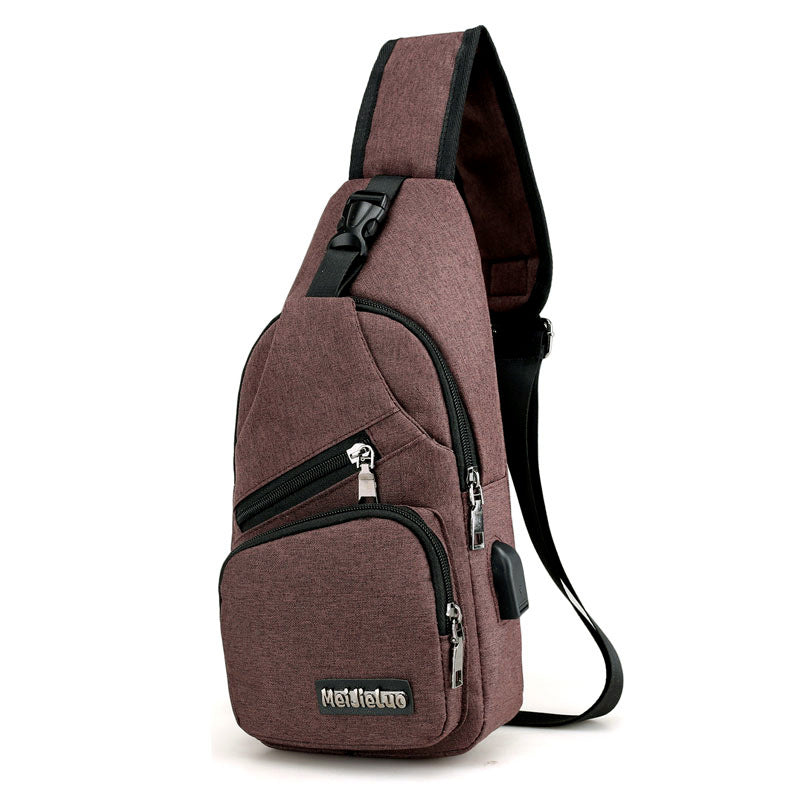 Bolso de pecho multifunción con USB