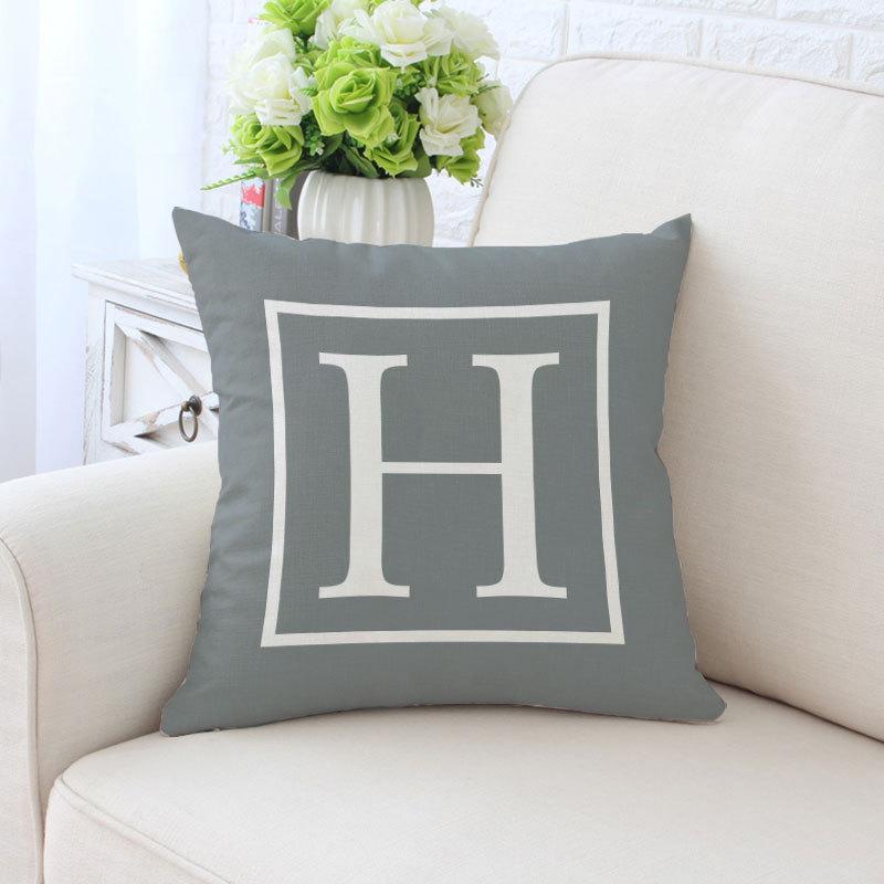 English alphabet single-sided printed pillowcase