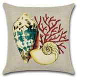 Cross-border special for the new Mediterranean Sea style blue sea Marine sailors conch octopus coral with pillow flax