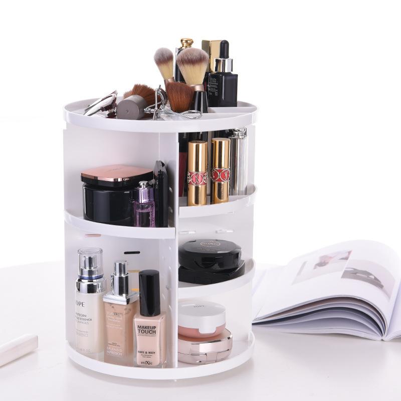 360 degree rotatable makeup rack jewelry storage