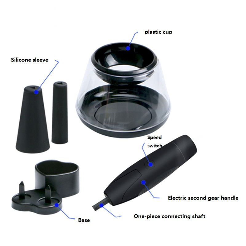 Set de limpiador de pinceles de maquillaje eléctrico