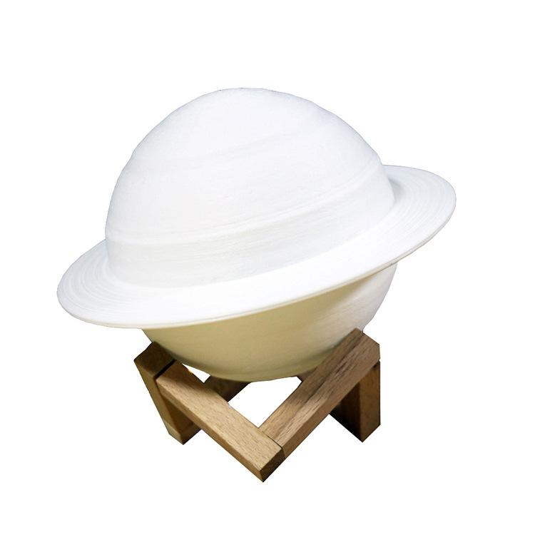 2020 NEW Dropship Rechargeable 3D Print Saturn Lamp Like Moon Lamp Night Light For Moon light with 2Colors 16Colors Remote Gifts