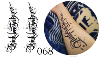 Waterproof tattoo sticker
