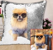 Funda De Almohada Con Lentejuelas Con Foto Personalizada