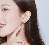 Pet footprints, silver earrings