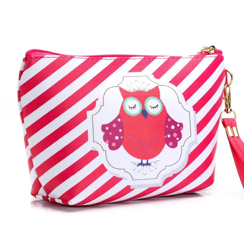 Owl makeup bag lady hand bag
