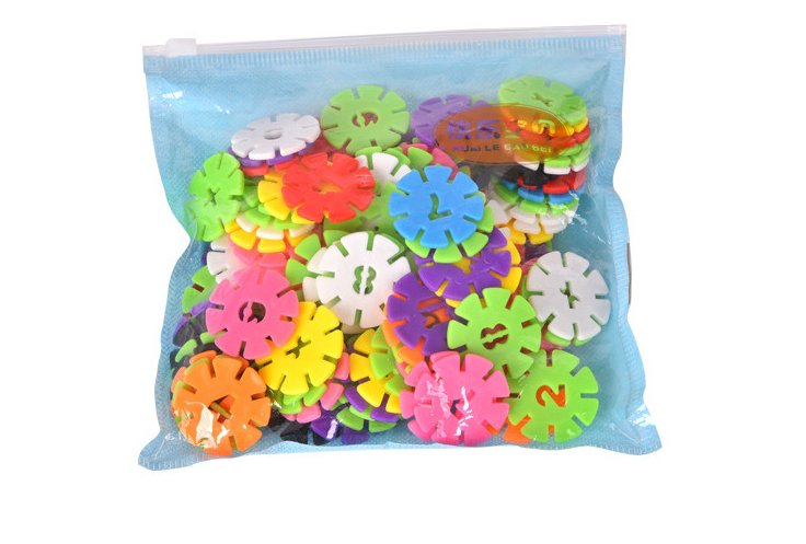 Snowflake Plastic 3D Puzzle Building Blocks Educational Toy
