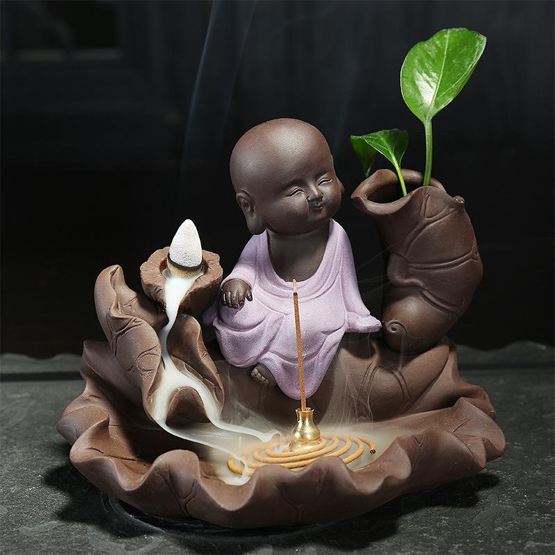 Lotus little monk reflux incense burner