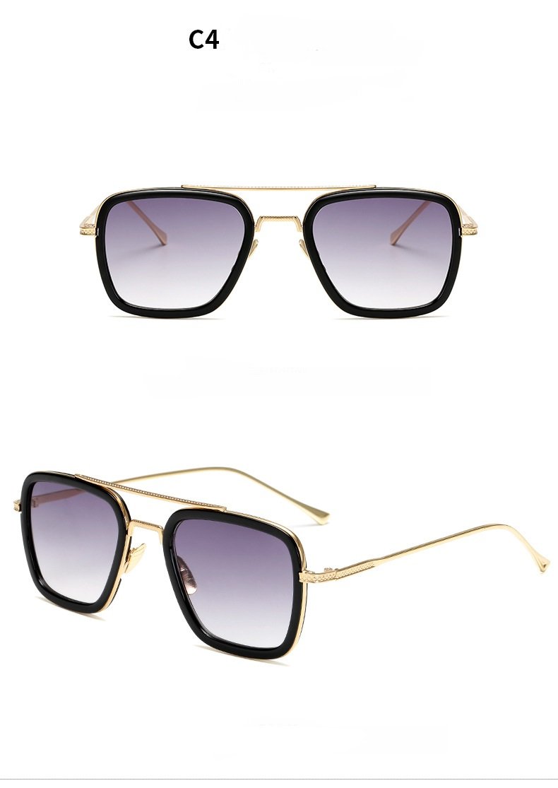 Fashion Sunglasses Men Metal Square