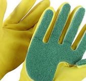 1 Pair Creative Home Washing Cleaning Gloves Garden Kitchen Dish Sponge Fingers Rubber Household Cleaning Gloves for Dishwashing