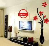 Creative vase acrylic 3D wall sticker