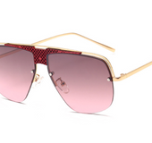 Semi-metallic frame sunglasses