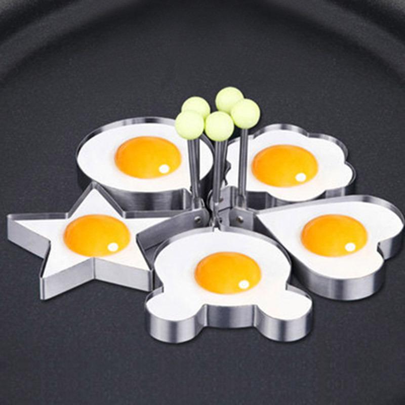 Thickened stainless steel omelette mold creative egg frying mold love type fried egg model poached egg grinder