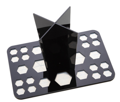 Black 26 hole makeup rack